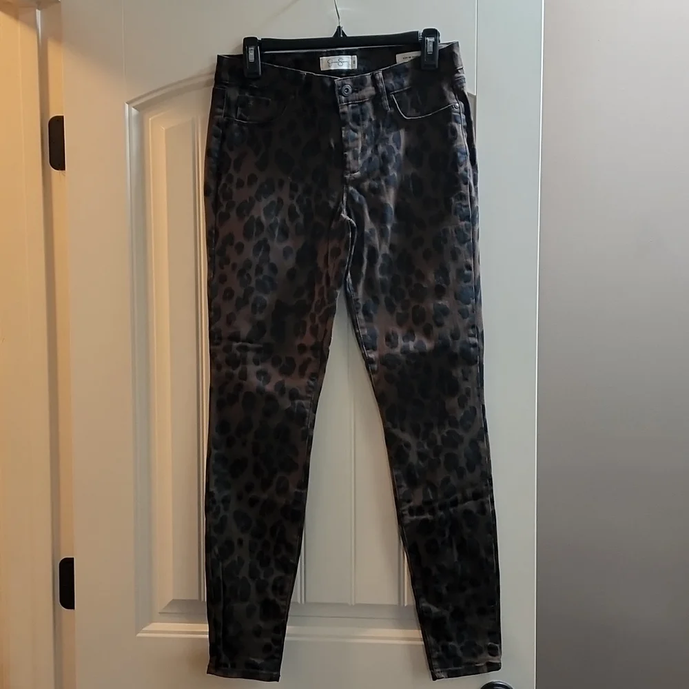 Jessica Simpson Leopard Jeans - Picture 1 of 7